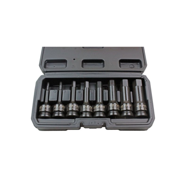thumbnail image 2 of US Pro Tools 1/2-Inch Drive Impact Spline Bit Socket Set – Shallow & Deep, M14 M16 M18 (6-Piece) 2 of 4